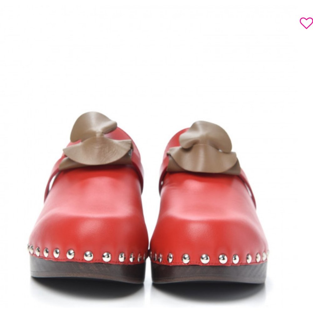 NIB-Hermes Red Carlotta Mule-Sz 36-$1495